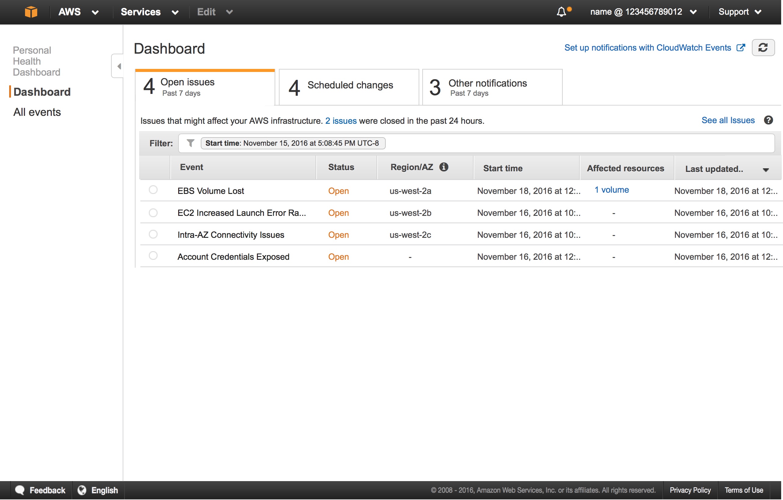personal health dashboard AWS Personal Health Dashboard – AWS Service Health personal health dashboard AWS Personal Health Dashboard – AWS Service Health